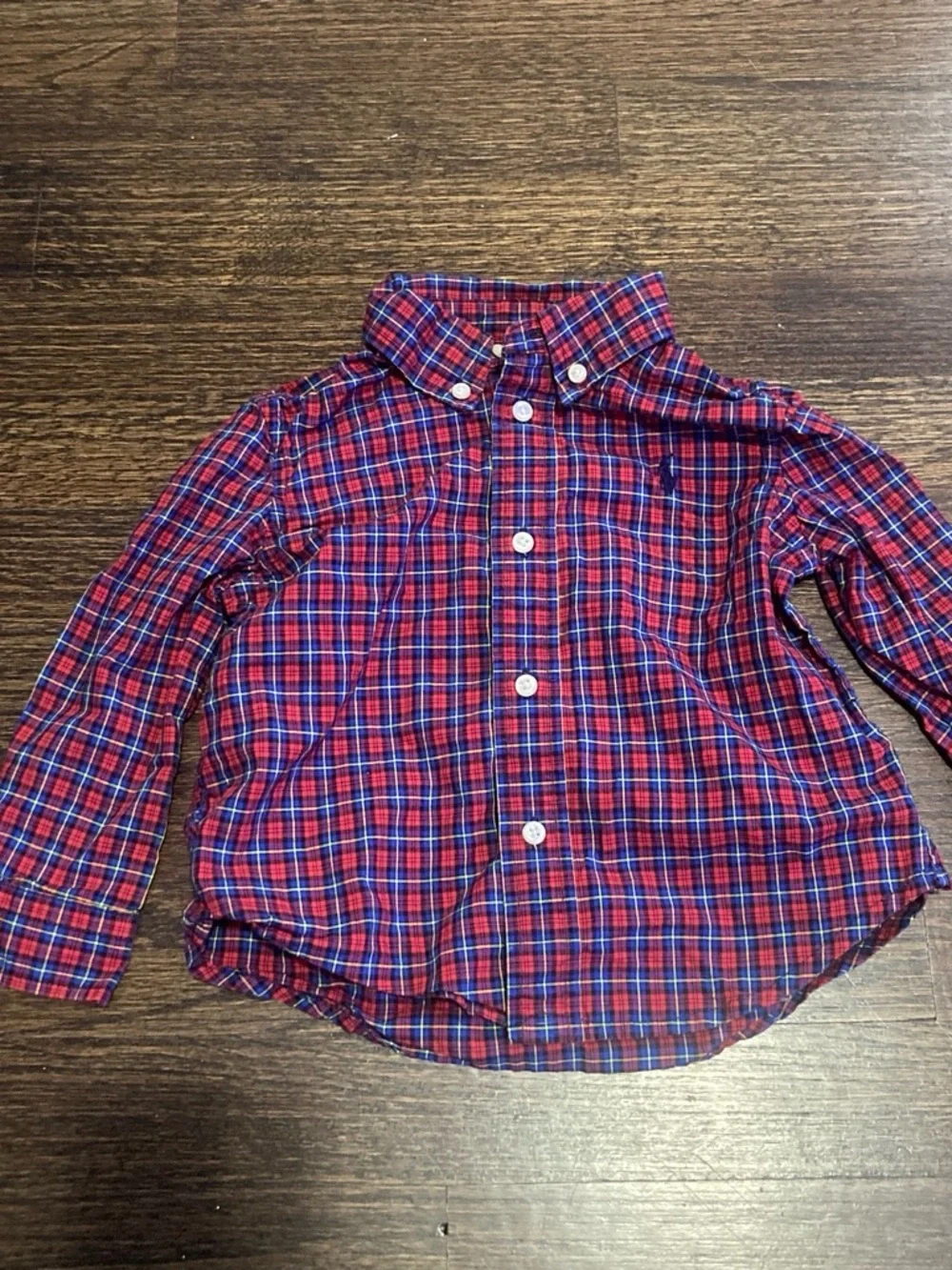 Ralph Lauren Red & Blue Plaid Button-Down Shirt